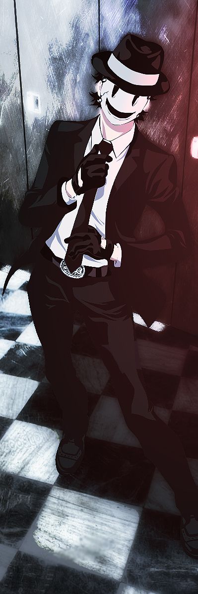 1boy, mask, smile, sniper_mask_(tenkuu_shinpan), solo, tenkuu_shinpan