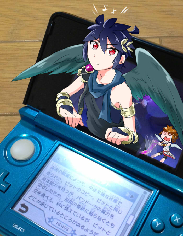 >_<, 2boys, ahoge, angel, angel_wings, black_hair, blue_eyes, brown_hair