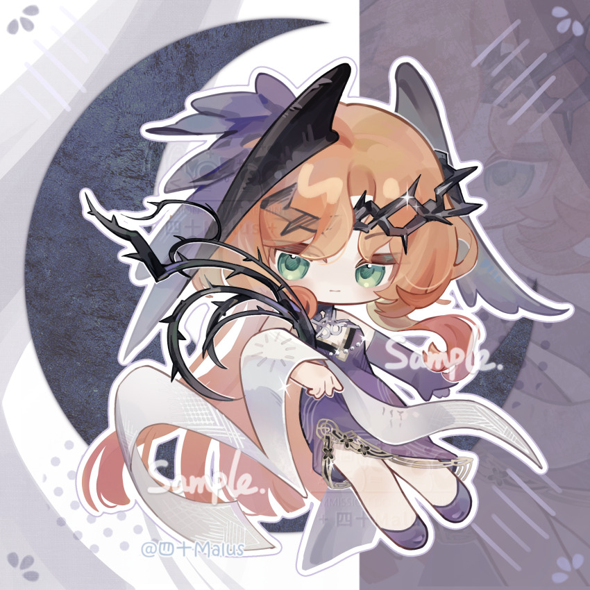 1girl, artist_name, black_wings, crown_of_thorns, deformed, dress, druvis_iii, druvis_iii_(shrouded_in_thorns)