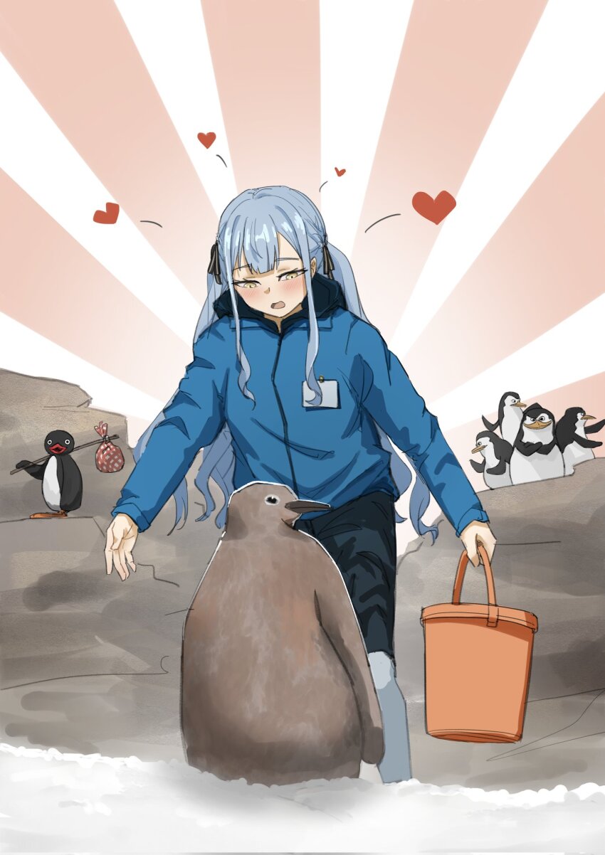 1girl, bang_dream!, bang_dream!_it's_mygo!!!!!, blue_hair, blue_jacket, blush, bucket, chinese_commentary
