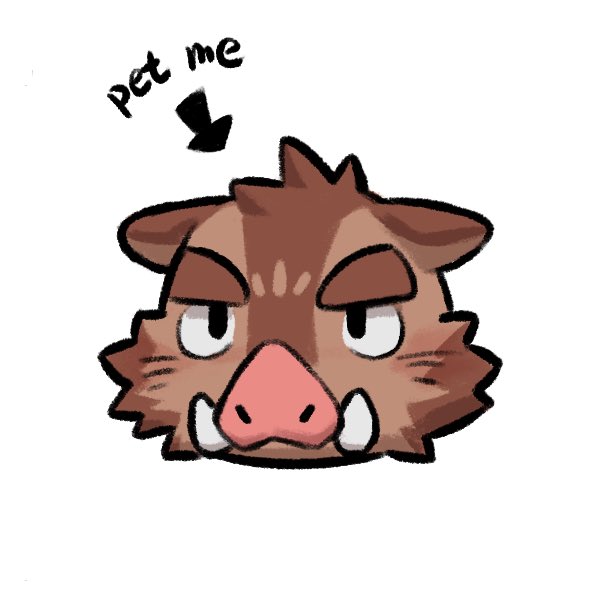 1boy, animal_ears, blush, boar_boy, boar_ears, brown_fur, chibi, chibi_only