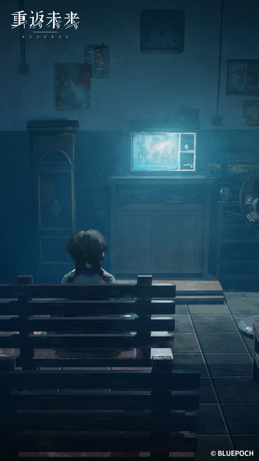 1girl, absurdres, aged_down, black_hair, blue_jacket, braid, cabinet, child