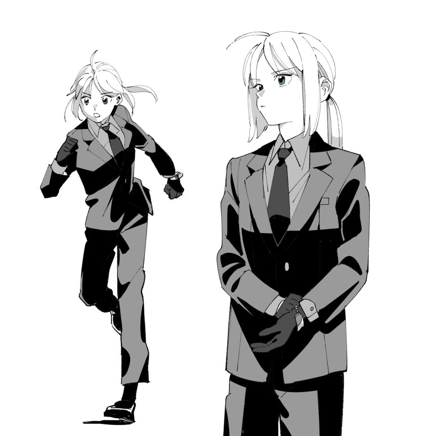 1girl, ahoge, artoria_pendragon_(fate), blue_eyes, commentary_request, duck11_rp, fate/zero, fate_(series)