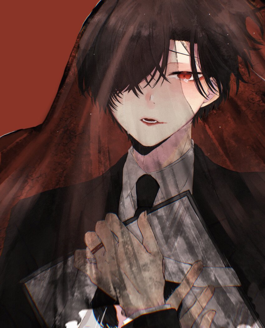 1boy, absurdres, ariake_(ooe), away_4423, black_hair, black_jacket, black_necktie, collared_shirt