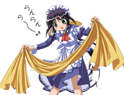 andou_mahoro, green_eyes, lowres, mahoromatic, maid, maid_headdress, sai_gakai, simple_background