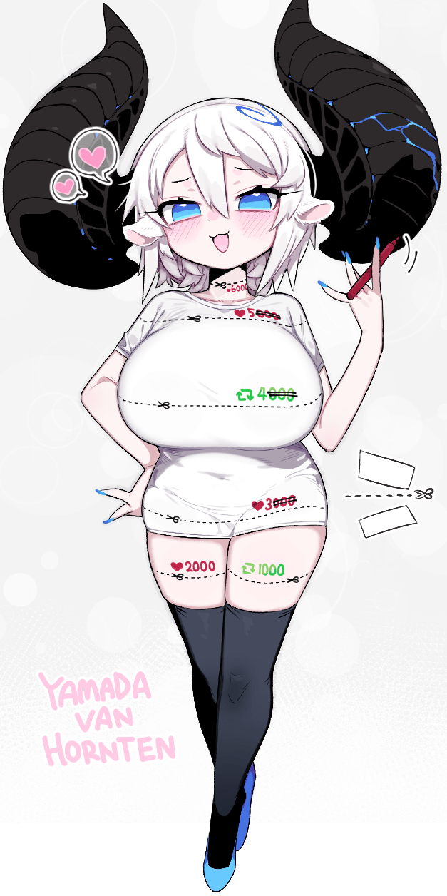 1girl, animal_ears, black_horns, black_thighhighs, blue_eyes, breasts, cow_ears, cow_girl