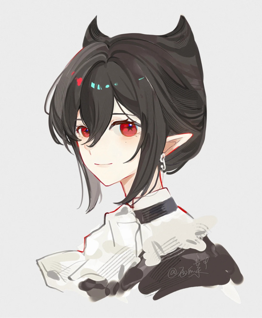 1girl, arknights, chasansui, chinese_commentary, closed_mouth, commentary_request, cropped_shoulders, entelechia_(arknights)