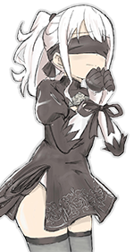 1girl, 2b_(nier:automata), 2b_(nier:automata)_(cosplay), artist_request, bdsm, black_thighhighs, blindfold, bondage, bound, bound_wrists, cosplay, dress, eromanga_sensei, gloves, jinno_megumi, lowres, nier:automata, nier_(series), panties, pantyshot, parody, scene_parody, solo, thighhighs, third-party_edit, transparent_background, underwear, white_hair