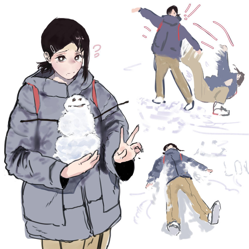 !, 1girl, absurdres, chainsaw_man, fallen_down, higashiyama_kobeni, highres, kipnevh