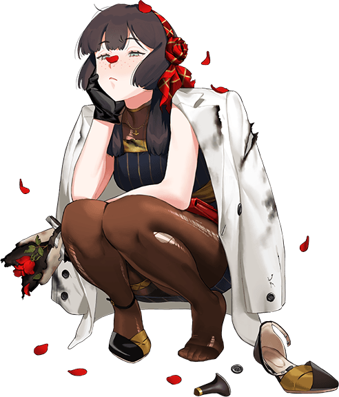 1girl, black_dress, blush, brown_hair, closed_mouth, coat, dress, flower