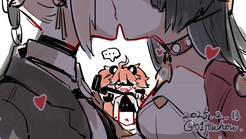 ..., 3girls, astra_yao, black_hair, black_jacket, black_shirt, blonde_hair, commentary_request