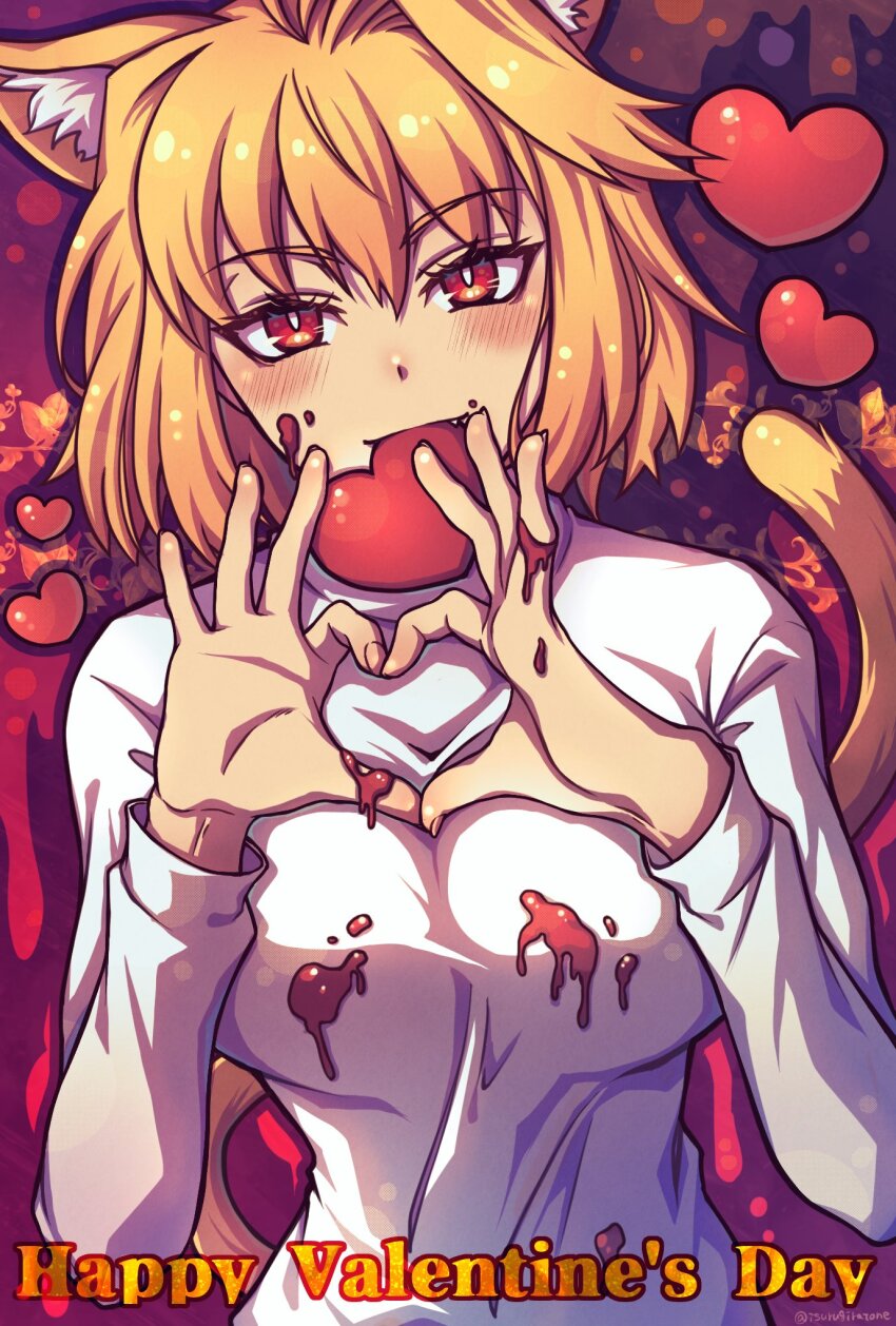 ahoge, animal_ear_fluff, animal_ears, arcueid_brunestud, biting, breasts, candy, cat_ears