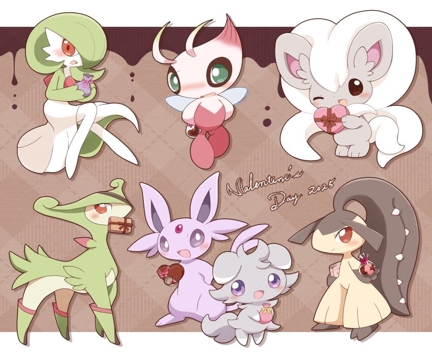 akuasu, alternate_color, blush, bob_cut, box, candy, celebi, chocolate