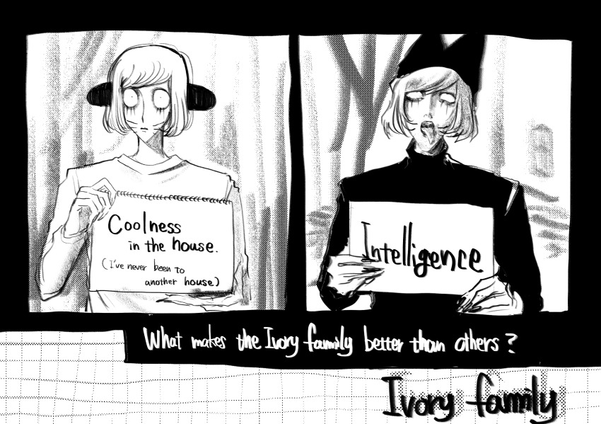 2boys, animal_ears, animal_hat, cat_hat, english_text, facial_mark, fake_animal_ears, fingernails