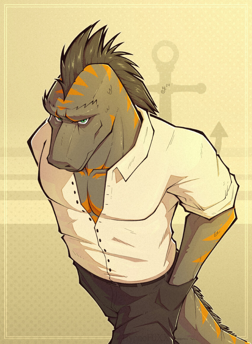 1boy, artist_logo, black_pants, blue_eyes, commentary, dated, echo_(visual_novel), echo_project