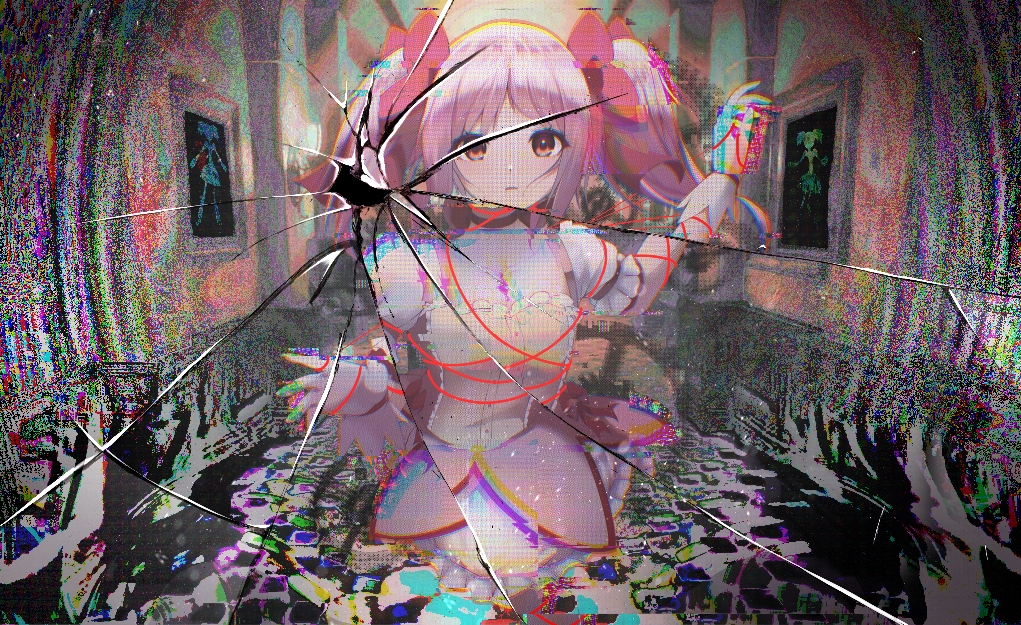 1girl, bow, bow_choker, brown_eyes, bubble_skirt, buttons, canian, center_frills