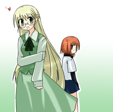 00s, asagi_michiyo, lowres, mahoraba, matsuba_satsuki, school_uniform, serafuku, tagme