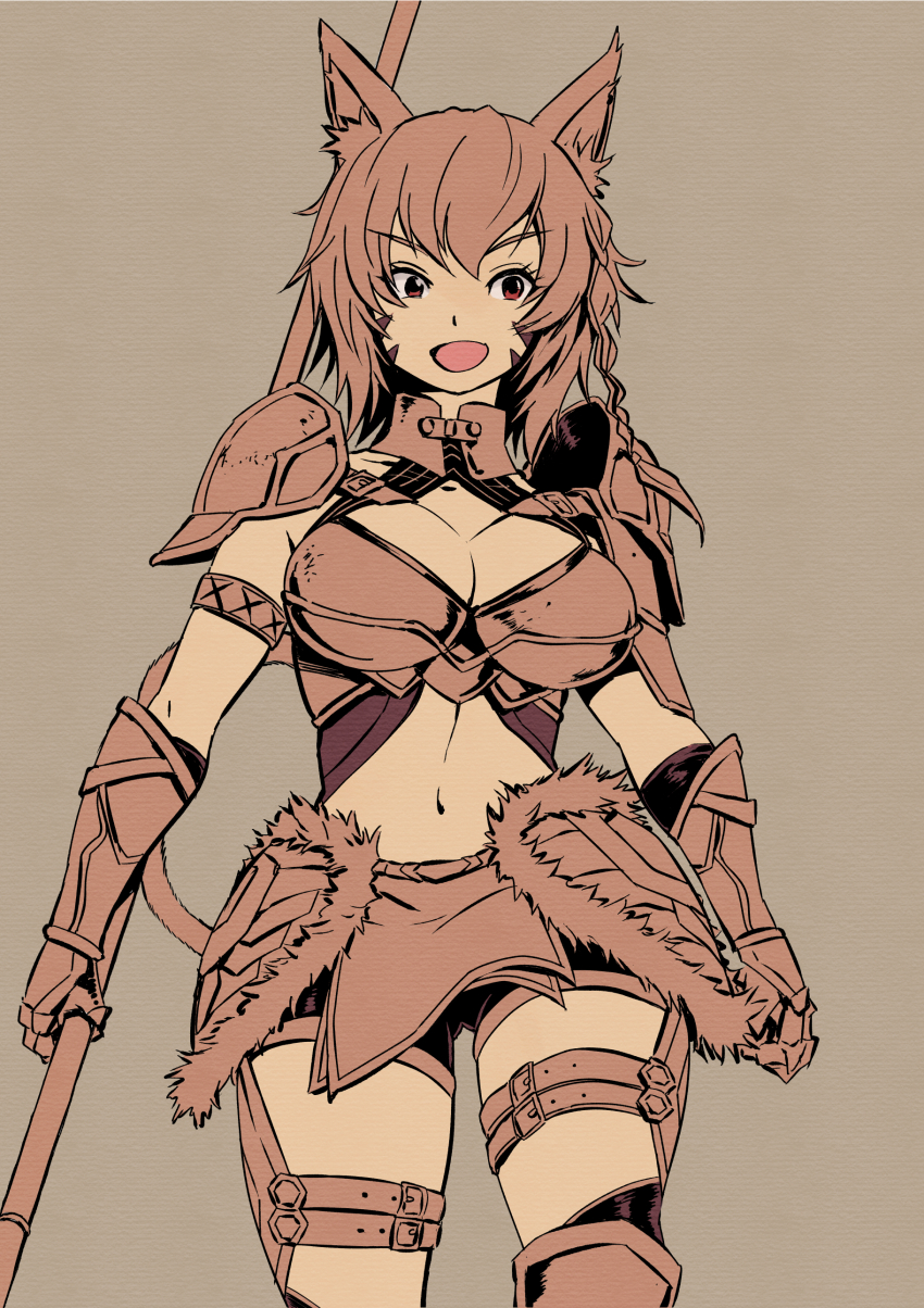 1girl, absurdres, animal_ears, armband, armor, armored_boots, armored_gloves, bike_shorts