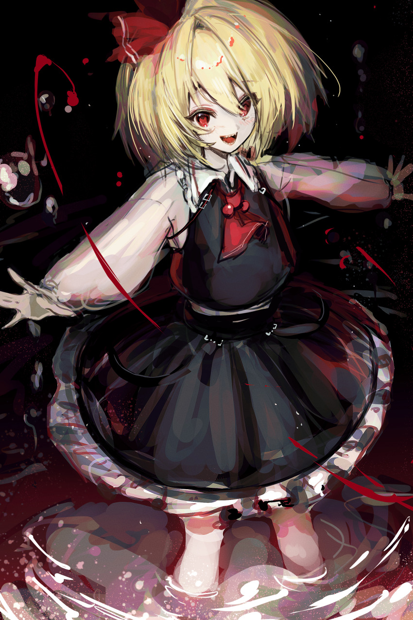 1girl, absurdres, ascot, bad_id, bad_pixiv_id, black_skirt, black_vest, blonde_hair
