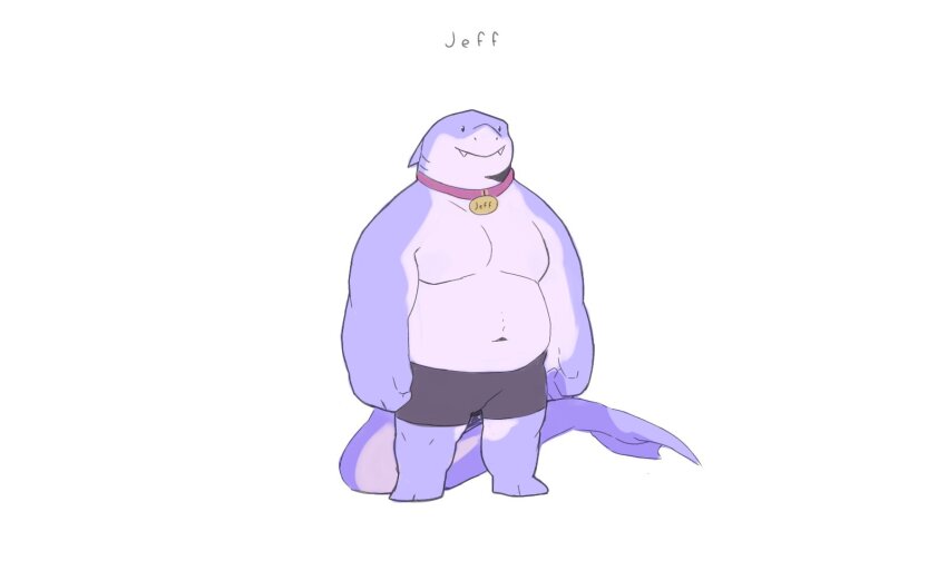 1boy, abs, bara, belly, character_name, claw_pose, claws, coffeedemise