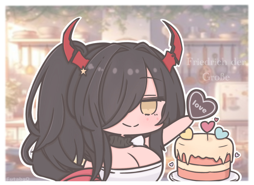 1girl, ai-assisted, ai-generated_background, alternate_costume, alternate_hairstyle, artist_name, azur_lane, black_hair