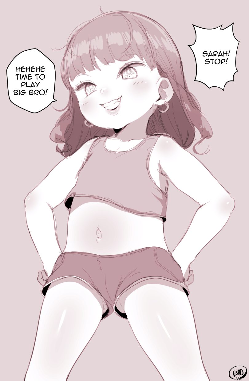 1girl, animification, born-to-die, cowboy_shot, crop_top, earrings, ed_edd_n_eddy, english_text