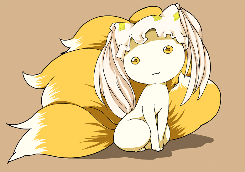 10s, 1girl, :3, cosplay, female_focus, fox_tail, fusion, hat