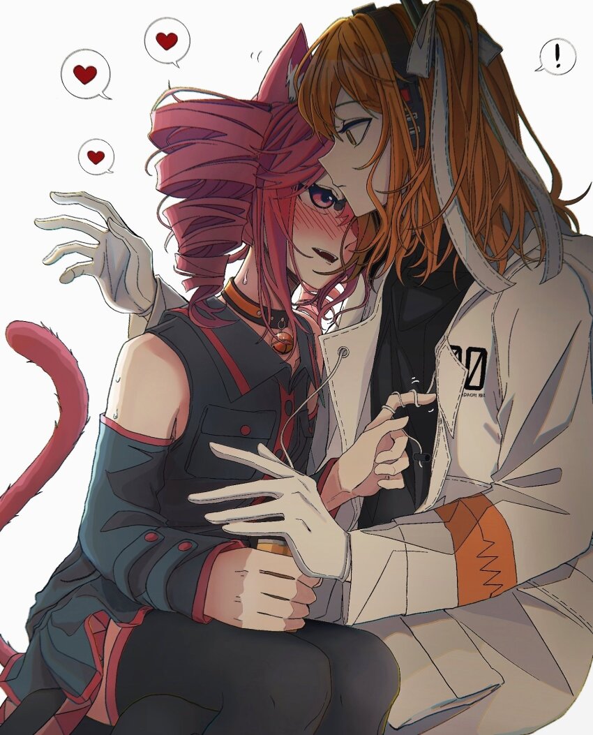 !, a.i._voice, adachi_rei, animal_ears, bell, black_shirt, black_skirt, black_thighhighs