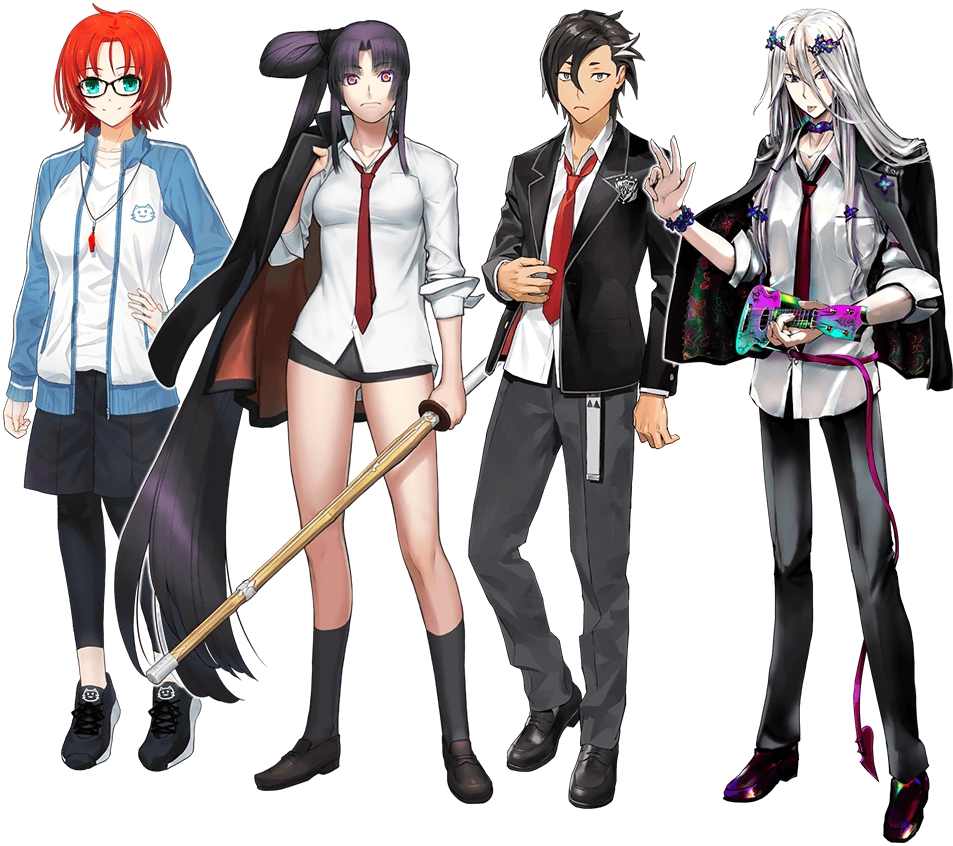 amatsuka_(fate), aotsuki_takao, black_jacket, black_pants, boudica_(fate), buttons, collared_shirt, fate/grand_order