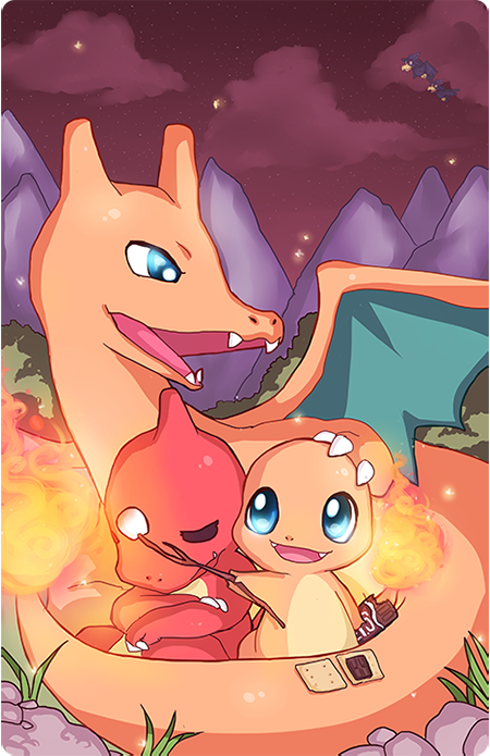 aqua_eyes, charizard, charmander, charmeleon, chocolate, claws, closed_eyes, commentary