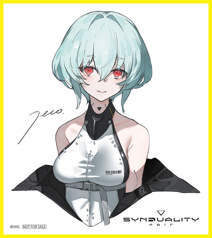 bare_shoulders, belt, bob_cut, bodysuit, cropped_shoulders, grey_hair, jacket, logo