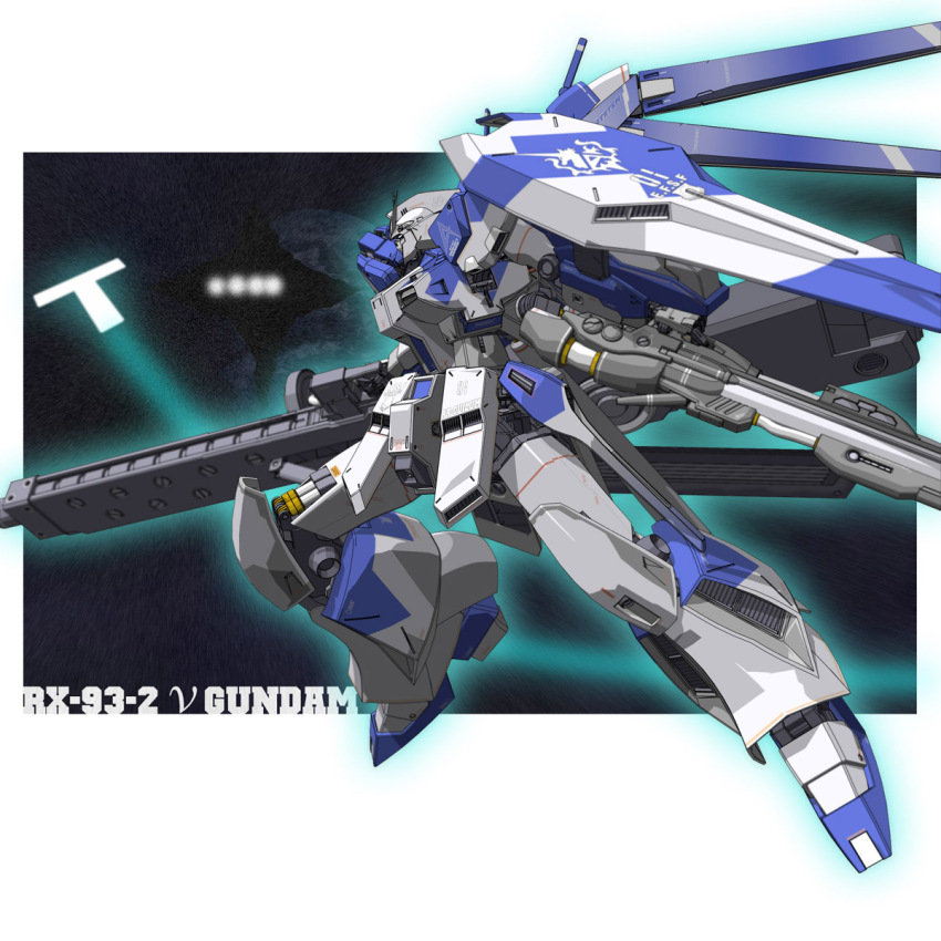 3d, asteroid, axis_(gundam), beam_cannon, beam_rifle, char's_counterattack, char's_counterattack_-_beltorchika's_children, character_name, commentary_request, earth_(planet), energy, energy_gun, exposed_internal_machinery, fin_funnels, g-db, glowing, gundam, hi-nu_gundam, highres, machinery, mecha, mecha_focus, mobile_suit, newtype_flash, no_humans, original, photo_background, planet, psycho_frame, realistic, redesign, robot, science_fiction, shield, space, spoilers, thrusters, v-fin, weapon, zero_gravity