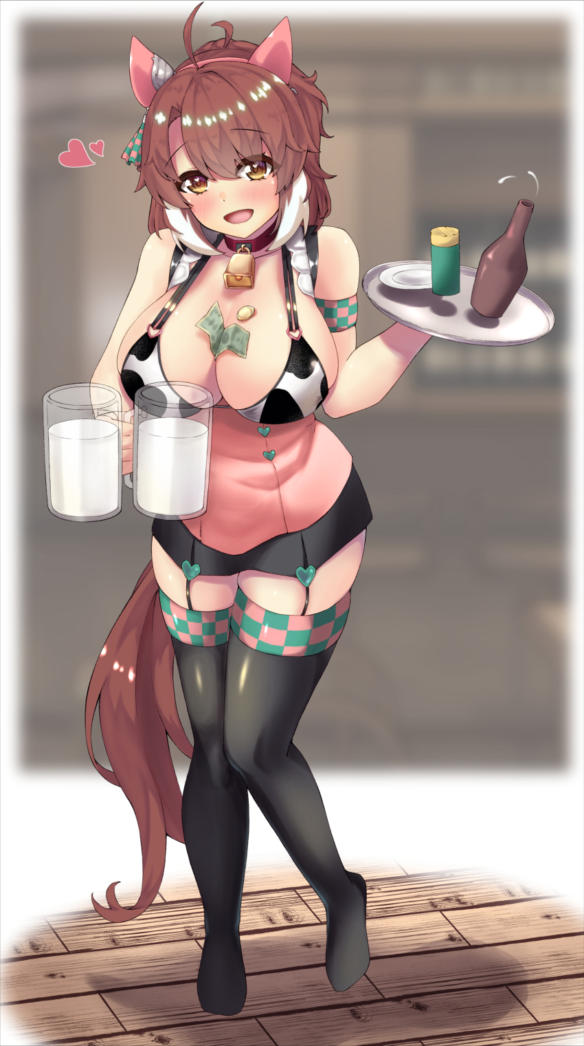 1girl, absurdres, ahoge, animal_ears, animal_print, banknote, bell, bikini