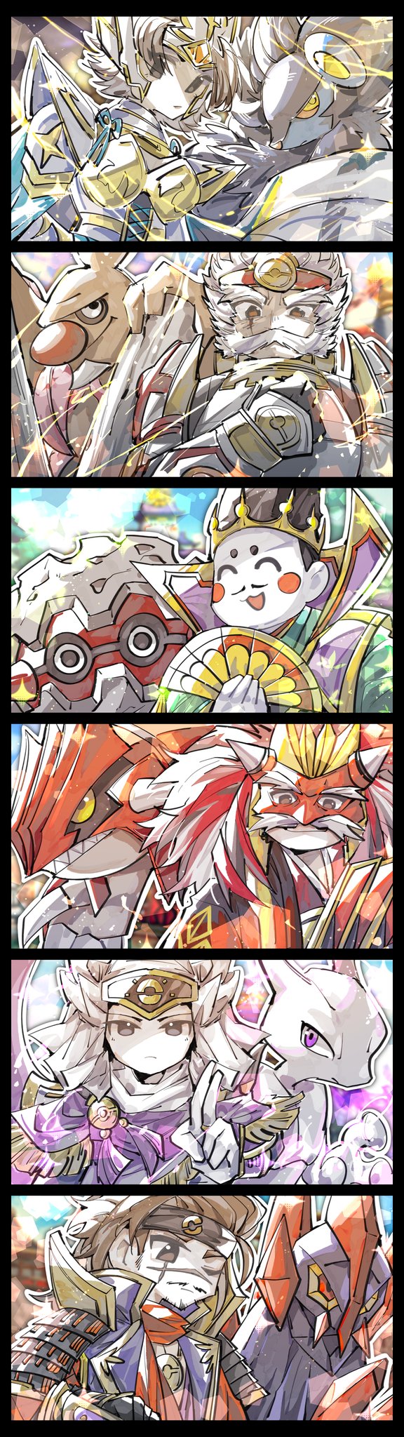 armor, black_eyes, brown_eyes, brown_hair, closed_eyes, conkeldurr, fortress, gen_1_pokemon