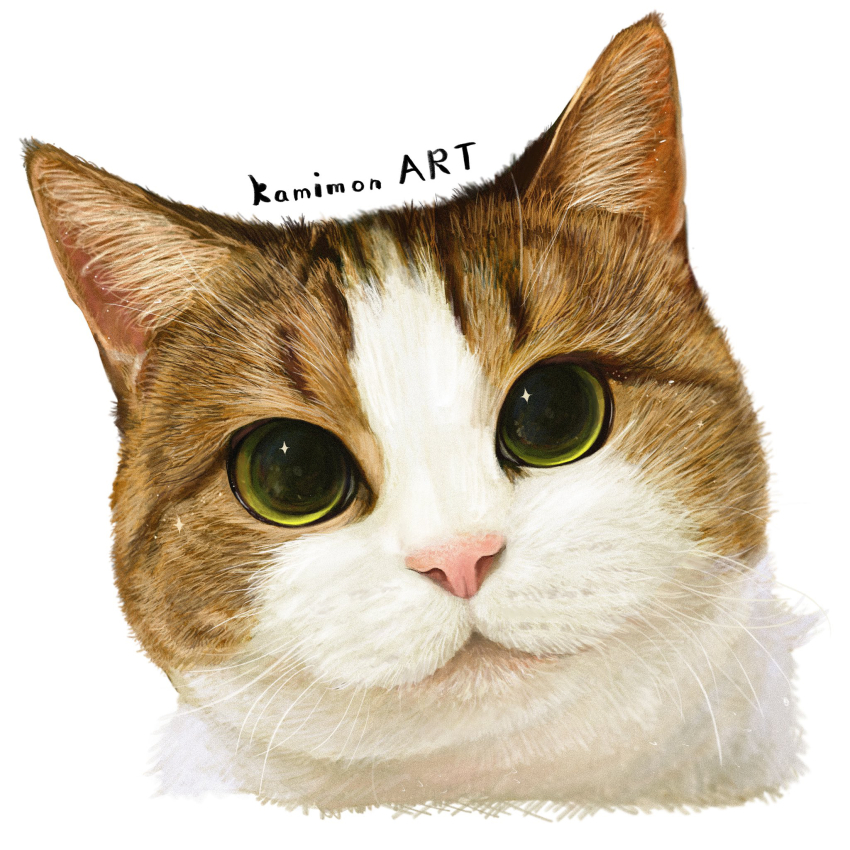 animal, animal_focus, artist_name, cat, commentary_request, highres, kamimon2016, looking_at_viewer