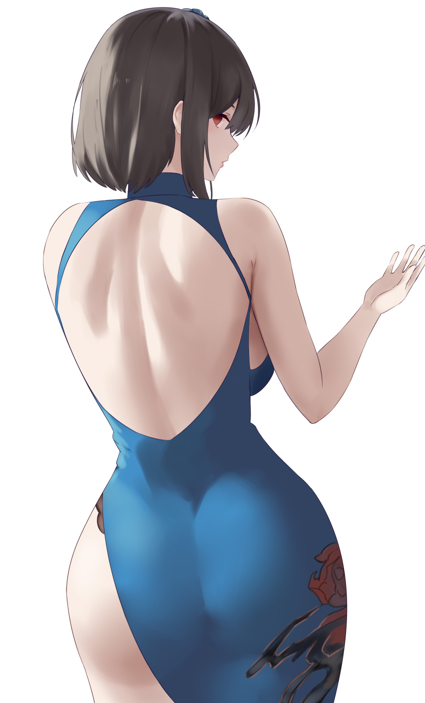 1girl, absurdres, ass, azur_lane, backboob, backless_dress, backless_outfit, bare_hips