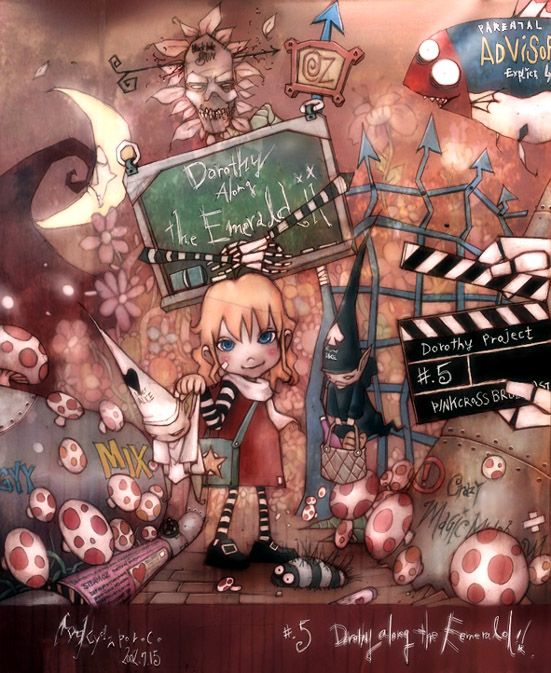 1girl, basket, black_pantyhose, black_shoes, blonde_hair, blue_eyes, brown_background, bug