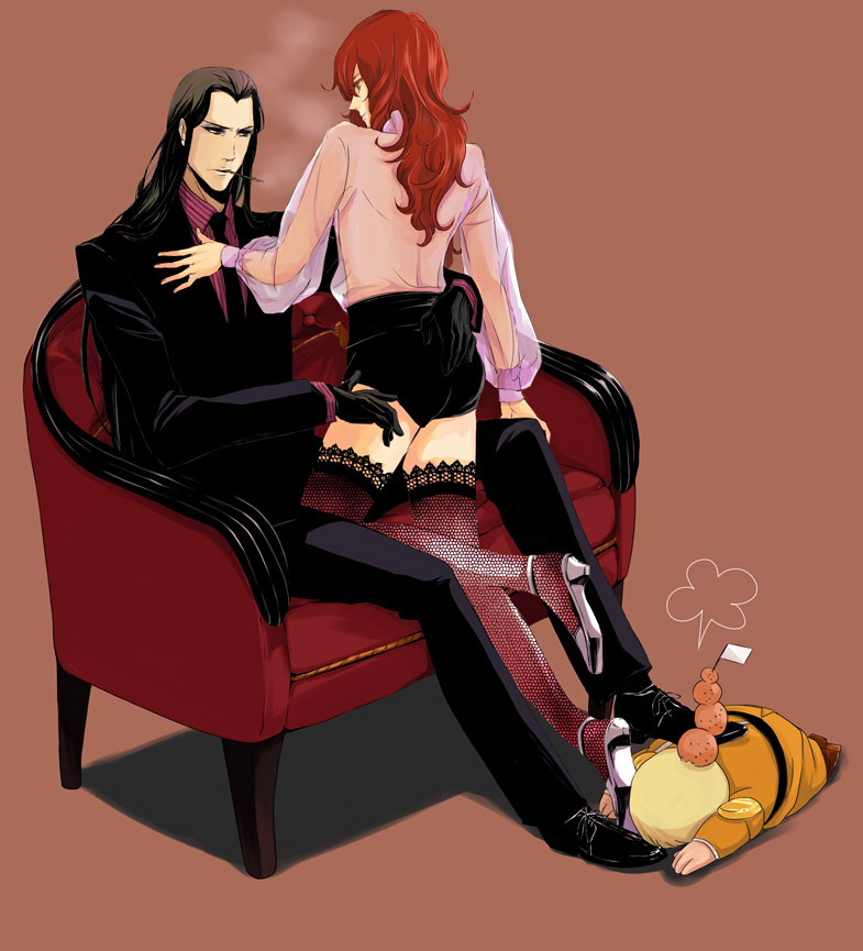 3boys, androgynous, crossdressing, crossdressing_(mtf), jack_barbarosa_bancoran, long_hair, male_focus, maraich_juschenfe