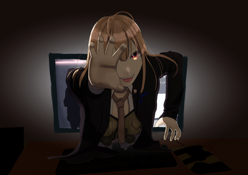 absurdres, amabuki_marie, brown_eyes, brown_hair, byq05354, caligula_(game), caligula_(series), caligula_2