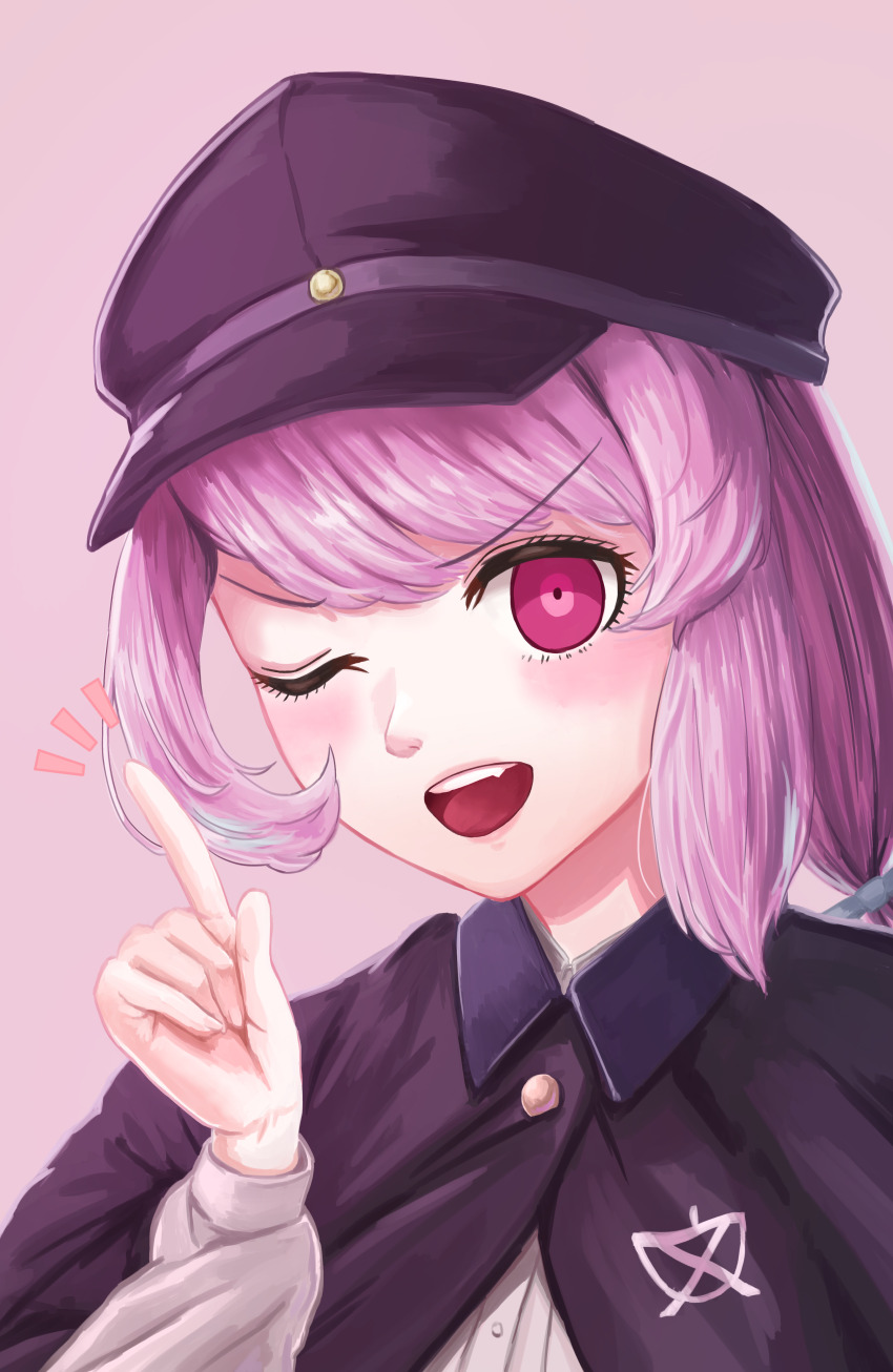 1girl, absurdres, blush, braid, braided_ponytail, hat, highres, peaked_cap