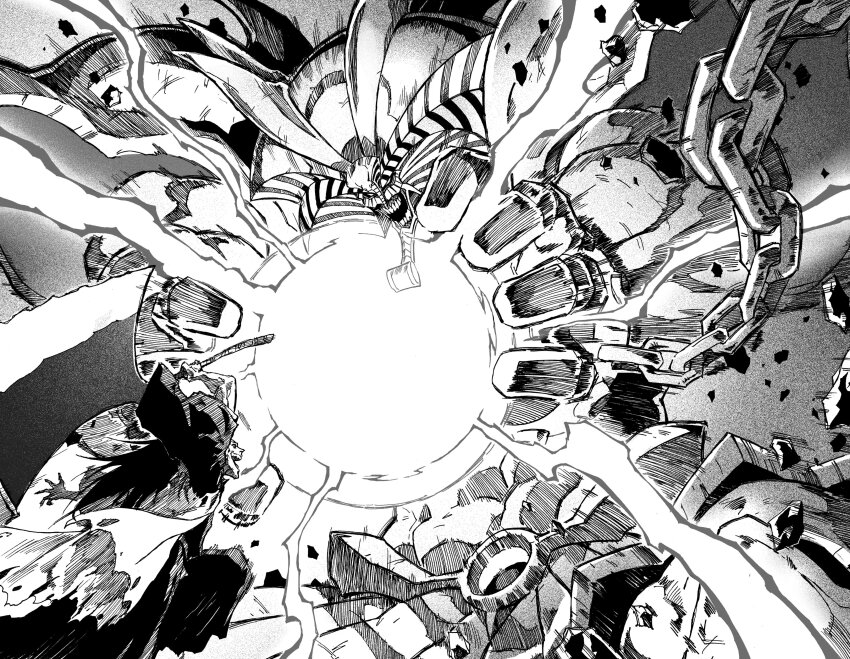 1boy, 1other, absurdres, battle, black_eyes, black_hair, black_kimono, bleach