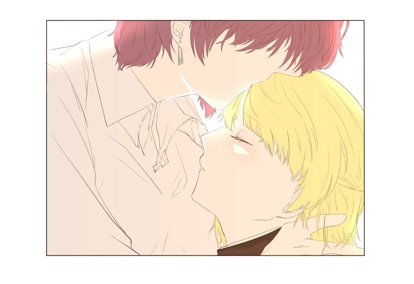 2girls, blonde_hair, close-up, earrings, green_eyes, heaven_burns_red, highres, jewelry