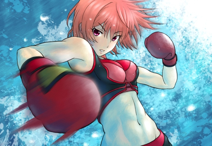1girl, abs, ameisensou, boxing, original, tagme
