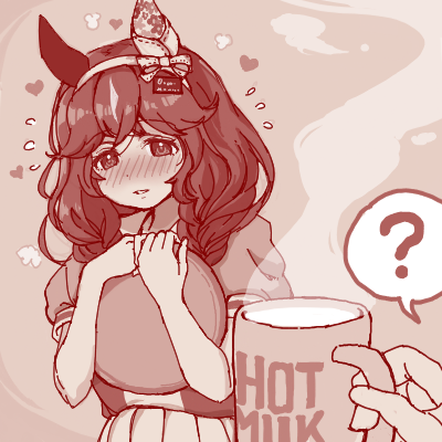 1girl, ?, animal_ears, blush, commentary_request, cup, curren_bouquetd'or_(umamusume), hairband