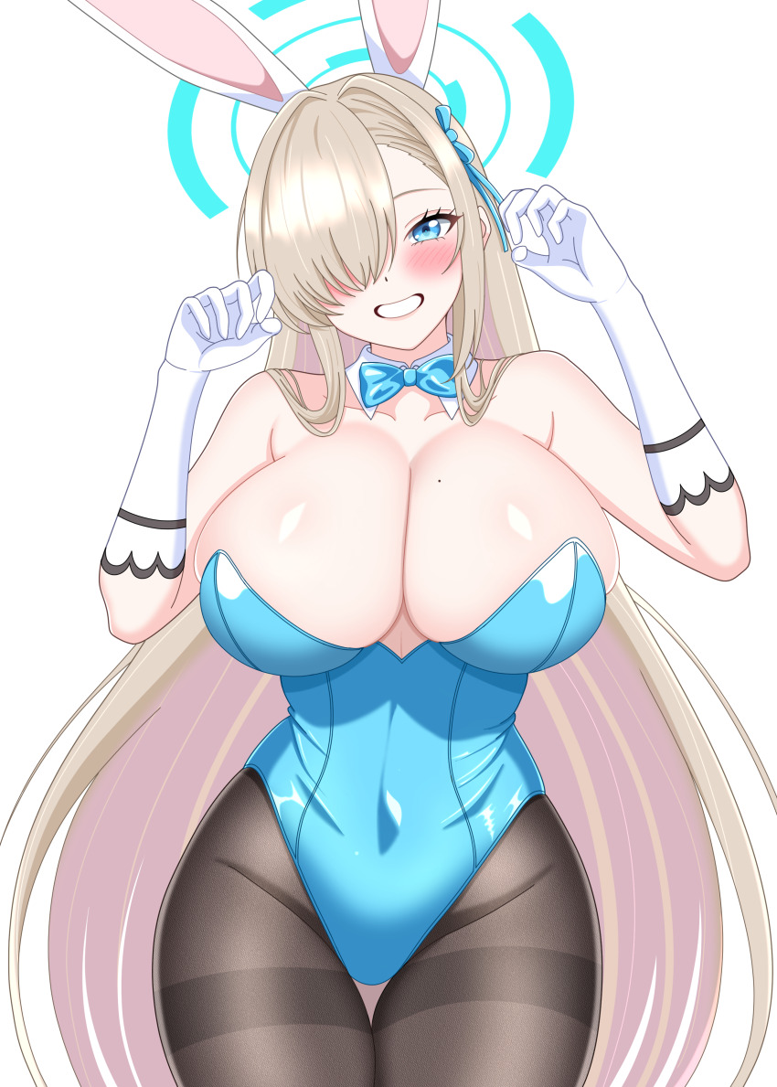 1girl, absurdres, amadeus_(amadeus08462844), asuna_(blue_archive), asuna_(bunny)_(blue_archive), bare_shoulders, blonde_hair, blue_archive