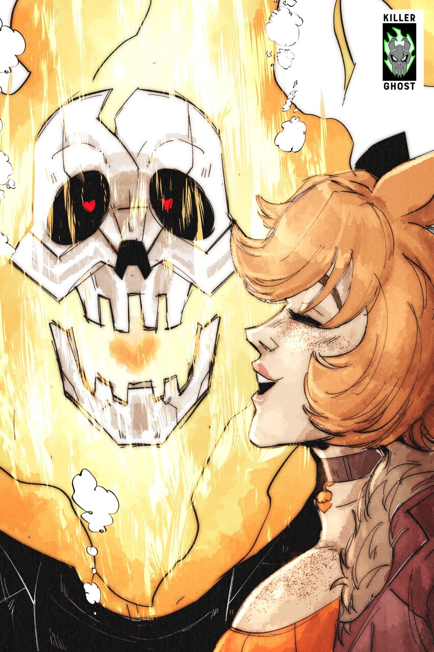 1boy, 1girl, absurdres, animal_ears, breasts, brown_choker, brown_hair, brown_jacket