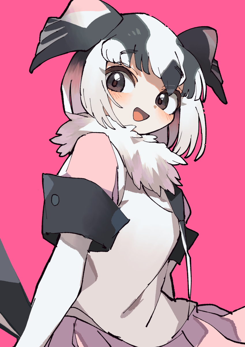 1girl, absurdres, bird_girl, bird_tail, bird_wings, black_eyes, cardigan, elbow_gloves