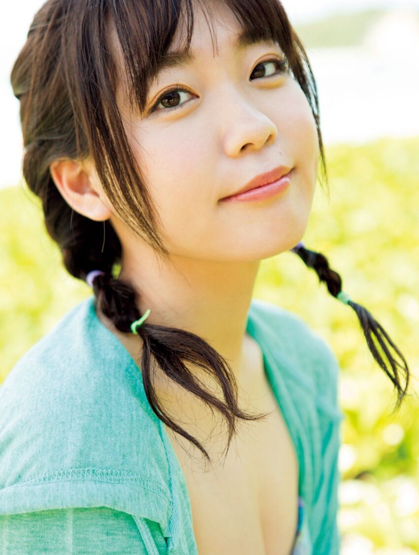 1girl, beach, bikini, black_hair, blurry, blurry_background, closed_mouth, highres