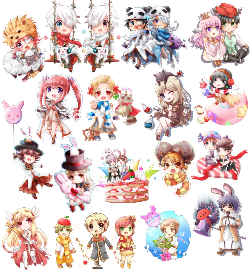 ..., 6+boys, 6+girls, :d, alchemist_(ragnarok_online), alternate_color, animal, animal_ears