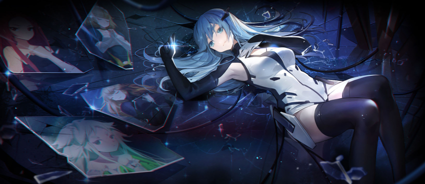 5girls, android, armpit_cutout, artist_request, bad_source, beatless, blonde_hair, blue_eyes